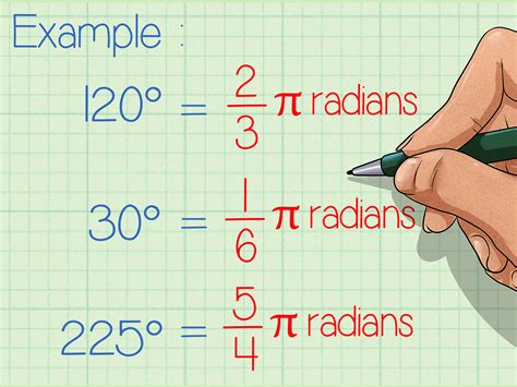 300° 300 °. To convert degrees to radians, multiply by π 180° π 180 °, since a full circle is 360° 360 ° or 2π 2 π radians. 300°⋅ π 180° 300 ° ⋅ π 180 ° radians. Cancel the common factor of 60 60. Tap for more steps... 5⋅ π 3 5 ⋅ π 3 radians. Combine 5 5 and π 3 π 3. 5π 3 5 π 3 radians. 